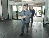 Quito, 23 de octubre de 2024. Wilson Toainga ingresa a la Corte Nacional de Justicia.