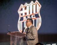 Carlos Alfaro Moreno, presidente de Barcelona, en un evento del club realizado el pasado 11 de octubre.