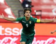 Marcelo moreno Martins celebra un gol con la selección de Bolivia