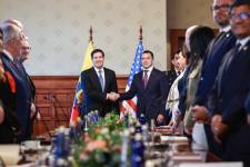 Marco Rubio y Daniel Noboa en Carondelet.