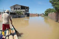 Inundaciones en el sector Playas, provincia de Guayas.