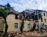 Ciudad ucraniana de Járkov, tras ser destruida en un ataque nocturno con drones rusos.