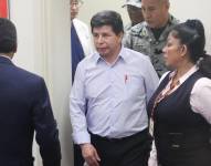 El expresidente peruano Pedro Castillo llega a un juicio en Lima (Perú).