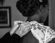 Jewel, después de escapar, en el día de su boda.