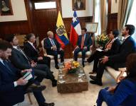 José Antonio Kast y Daniel Noboa en el Palacio de Gobierno.