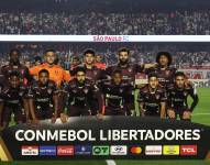 Jugadores de Liga de Quito previo al duelo contra Palmeiras por los cuartos de final de la Copa Libertadores