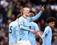 Manchester City, celebrando la victoria.