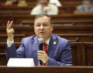 Juan Zapata, ministro del Interior, compareció en la Asamblea Nacional, en la comisión multipartidista que investiga el caso Encuentro.