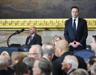 El director ejecutivo de Tesla y SpaceX, Elon Musk, previo a la ceremonia de inauguración antes de que Donald Trump juramentó como el 47º presidente de los Estados Unidos.