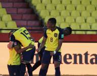 Carlos Gruezo celebra uno de los goles de la 'Tri'.