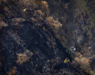 Vista de cómo quedó el sector de Itulcachi tras el incendio forestal.