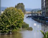 Calles de Austria inundadas