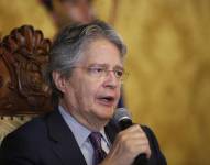 El presidente de Ecuador, Guillermo Lasso, en el Palacio de Carondelet, en Quito.