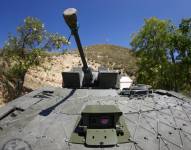 Fotografía de archivo de una torreta del tanque Leopard 1. EFE / Sergio Pérez