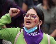 Marcha de las mujeres en contra de los abusos y femicidios en Quito.