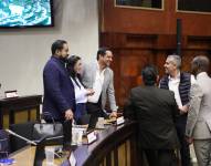 Asambleístas de la Revolución Ciudadana en el Pleno del Legislativo.