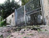 Restos del carro de Sigfrido Ranucci, periodista italiano, tras la explosión de su vehículo. No se reportaron heridos.