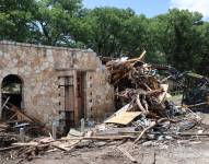 Fotografía de una casa afectada por las inundaciones en Hunt