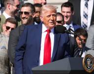 Imagen del presidente de Estados Unidos, Donald Trump, durante un evento en la Casa Blanca este lunes 28 de abril de 2025.