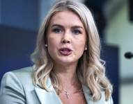 La portavoz de la Casa Blanca, Karoline Leavitt, al intervenir este martes, 9 de septiembre, durante una rueda de prensa, en Washington D. C. (EE. UU.).