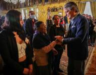 El presidente Guillermo Lasso se reunió con la familia del militar fallecido.