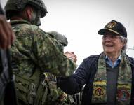 El Primer Mandatario saludó a los soldados de la Brigada de Infantería número 31 Andes del Ejército.