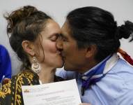 Yaku Pérez logra registrar su matrimonio, el primero ancestral de Ecuador