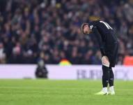 Cole Palmer lamentando la derrota del Chelsea.