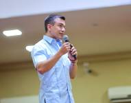 Presidente Daniel Noboa durante un evento en Guayaquil.