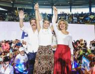 Jaime Nebot, exalcalde de Guayaquil; Susana González, prefecta del Guayas, y Cynthia Viteri, alcaldesa de Guayaquil.
