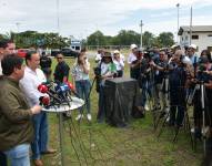 Rueda de prensa desde las instalaciones de Termogas Machala.