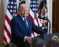 El presidente de EE. UU. Donald Trump habla en la Casa Blanca en Washington, DC, EE. UU., 29 de enero de 2025.