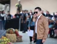 El presidente Daniel Noboa durante su vista a Cuenca, este 13 de agosto de 2025.