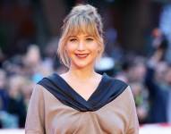 Jennifer Lawrence asiste a la alfombra roja de “Die My Love” el 20 de octubre de 2025 en Roma, Italia.