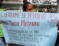 Uno de los carteles que se mostraron durante la protesta.