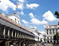 Imagen del Palacio de Carondelet en el Centro Histórico de Quito.