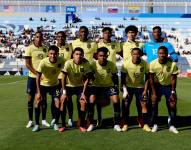 La selección ecuatoriana de fútbol sub 20 que está participando en Argentina.