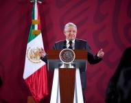 El presidente Andrés Manuel López Obrador durante su transmisión mañanera.