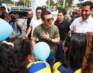 Daniel Noboa presidente de Ecuador junto a Roberto Luque Ministro de Transporte y Obras Públicas