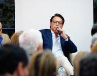 Quito, 26 de julio de 2023. Fernando Villavicencio en un conversatorio.