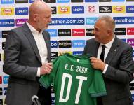Antonio Zago en su presentación como entrenador de la Selección de Bolivia