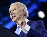 El presidente estadounidense Joe Biden habla en la National League of Cities Congressional City Conference el 14 de marzo del 2022 en Washington. (AP Foto/Patrick Semansky)