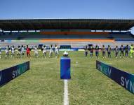 Manta, 30 de julio de 2022. En el estadio Jocay, Delfin recibe a Mushuc Runa, en un partido por la fecha 6 - segunda etapa del campeonato nacional de futbol Liga Pro betcris 2022. API / Ariel OCHOA
