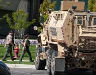 Equipos de seguridad llegaron hasta el sitio del atentado.