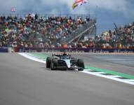 El piloto de Mercedes George Russell durante la calificación del Gran Premio de Fórmula Uno en Silverstone, Reino Unido.