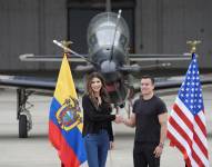 Kristi Noem, secretaria estadounidense de Seguridad Nacional, y el presidente de la República, Daniel Noboa.