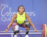 La hermana menor de Neisi Dajomes, arribó a suelo colombiano como la favorita en la modalidad de arranque y así lo sostuvo.