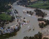 Una imagen aérea tomada desde un helicóptero muestra las áreas afectadas por las inundaciones en Lokop, Aceh Oriental, Indonesia, el 4 de diciembre de 2025.