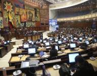 La sesión en el Pleno de la Asamblea Nacional en Quito.