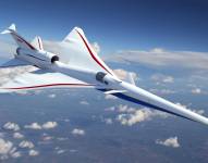 El prototipo de un avión supersónico en una foto referencial